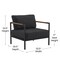Flash Furniture Black Teak Accented Patio Chair with Cushions GM-201027-1S-CH-GG - alternate 4